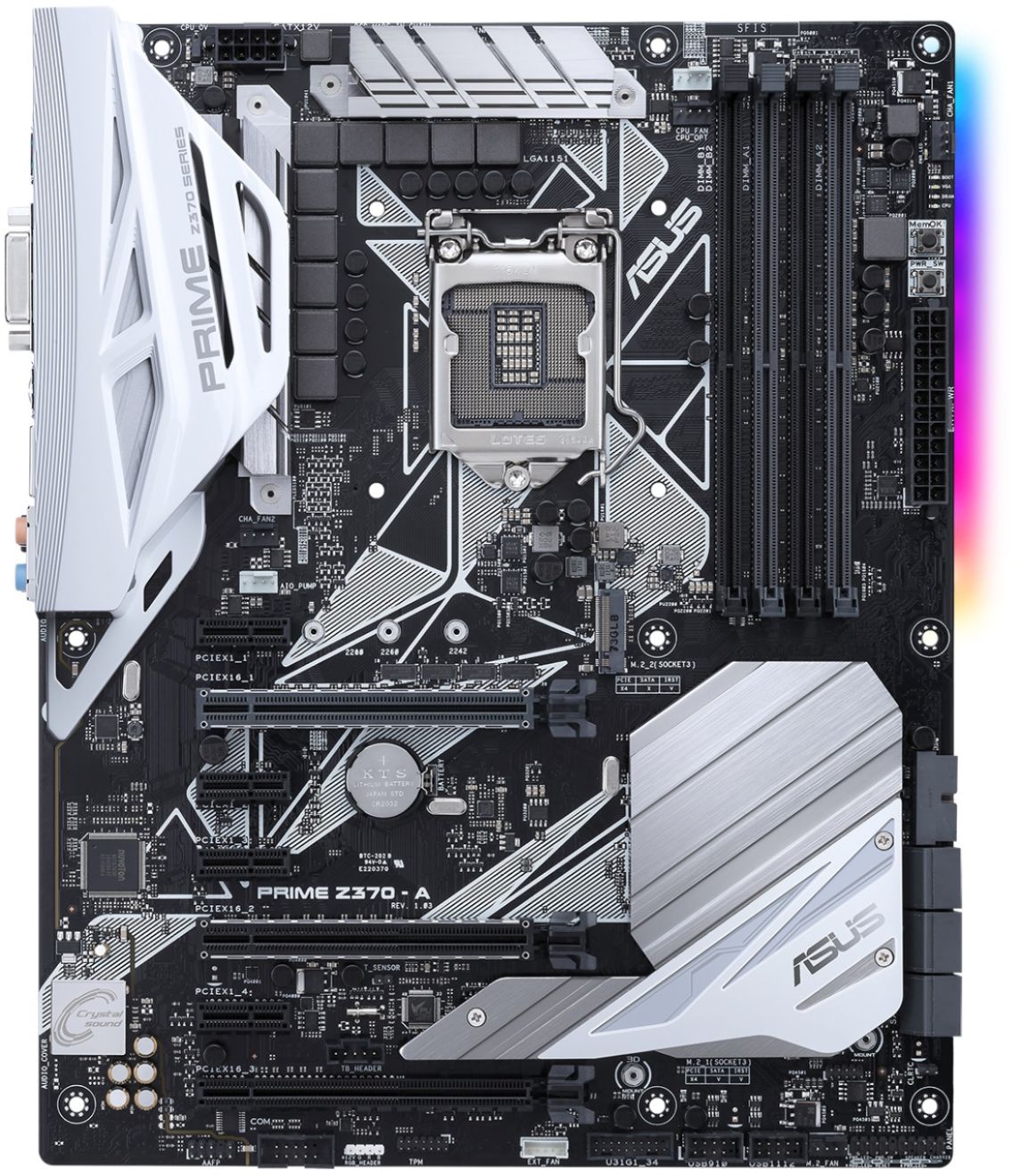 Asus PRIME Z370-A (Socket LGA1151) 3.1 Gen 1 Intel Motherboard with LED Lighting Black PRIME Best Buy