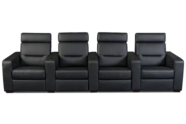 Front. Salamander Designs - Salamander Designs AV Basics 4 Seat Row - Black.