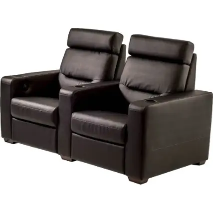 Left. Salamander Designs - AV Basics TC3 Straight 2-Seat Power Recline Home Theater Seating - Black.