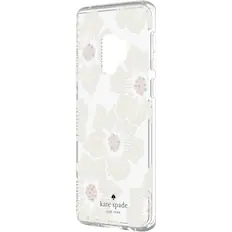 Front. kate spade new york - Case for Samsung Galaxy S9 - Cream With Stones/Hollyhock Floral Clear.