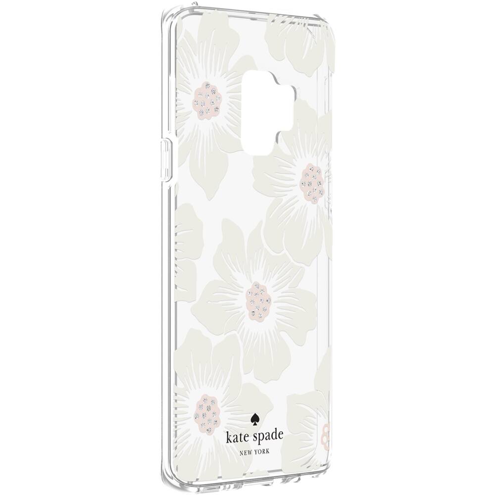 Alt View 15. kate spade new york - Case for Samsung Galaxy S9 - Cream With Stones/Hollyhock Floral Clear.