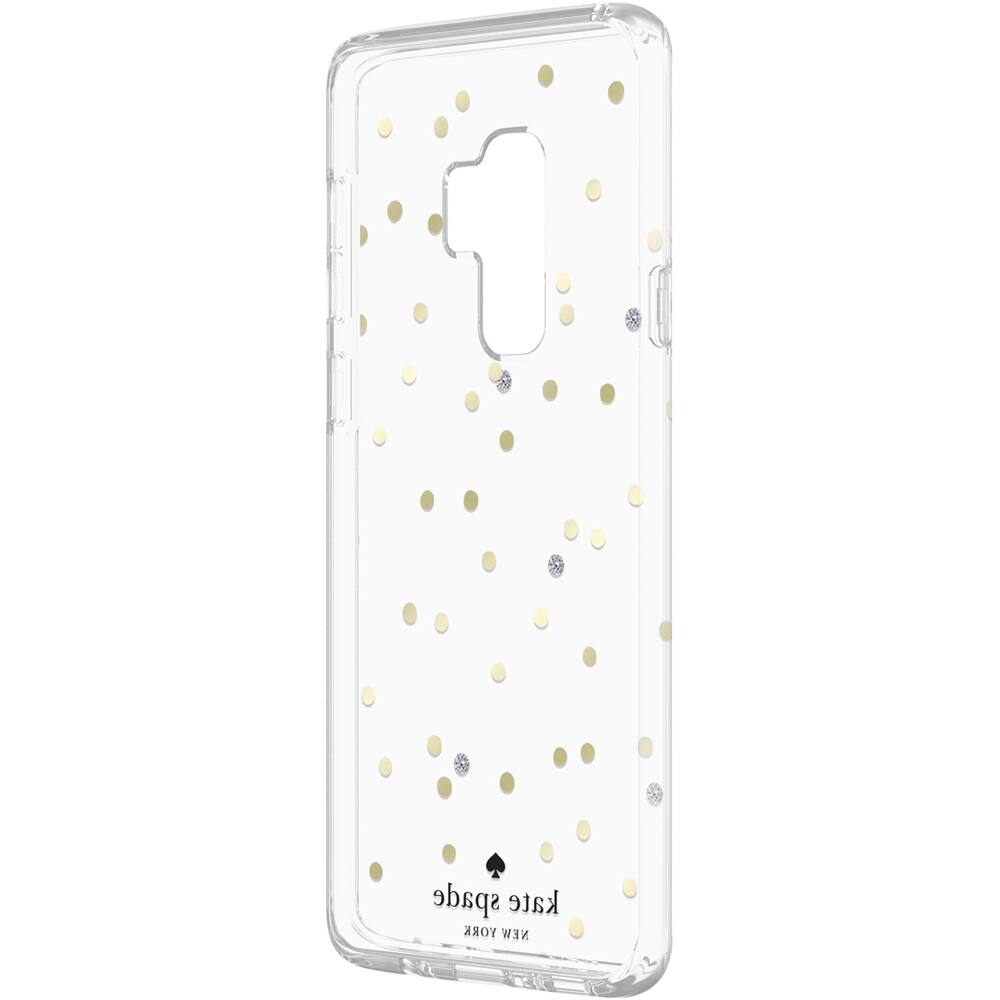 Alt View 11. kate spade new york - Case for Samsung Galaxy S9+ - Scatter Dot Gold/Clear With Stones.