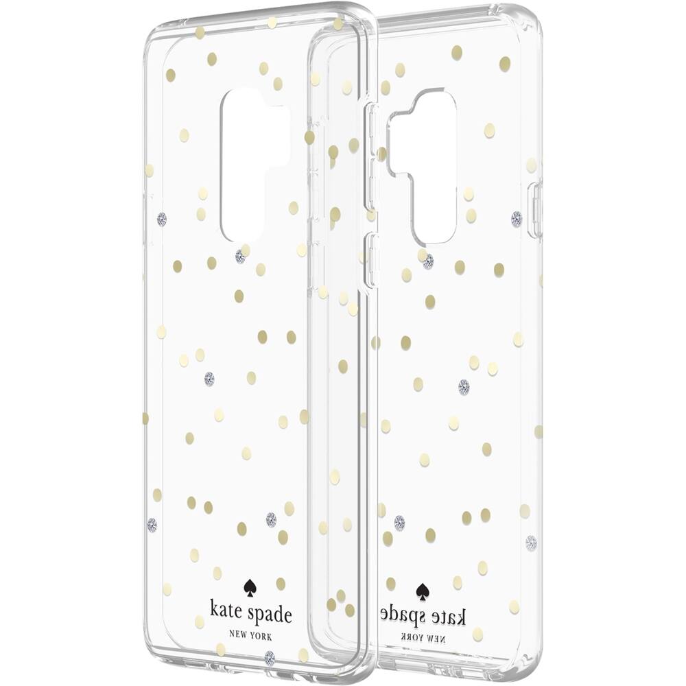 Alt View 13. kate spade new york - Case for Samsung Galaxy S9+ - Scatter Dot Gold/Clear With Stones.