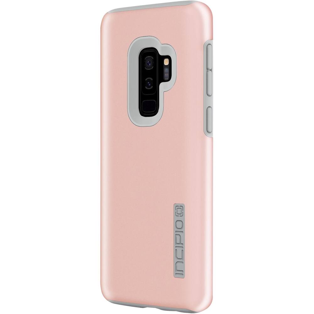 Front. Incipio - DualPro Case for Samsung Galaxy S9+ - Gray/Iridescent Rose Quartz.