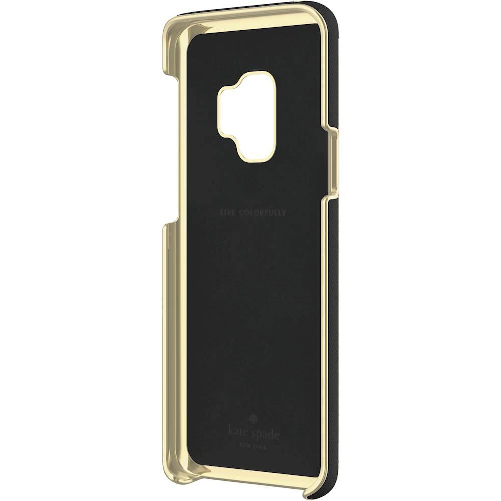 Alt View 12. kate spade new york - Wrap Case for Samsung Galaxy S9 - Saffiano Black / Gold Logo Plate.