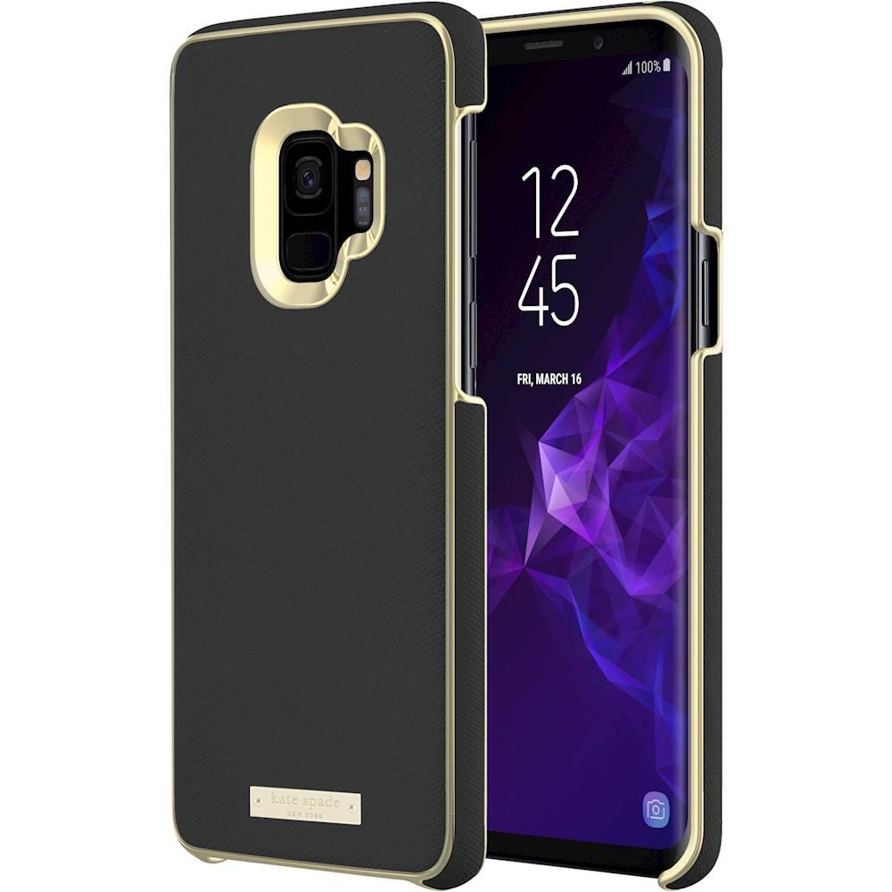 Alt View 14. kate spade new york - Wrap Case for Samsung Galaxy S9 - Saffiano Black / Gold Logo Plate.
