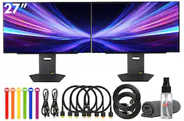LG - UltraGear OLED 27GX790A-B 27" QHD (2560×1440) Monitor (2-Pack) + HDMI Cable + More