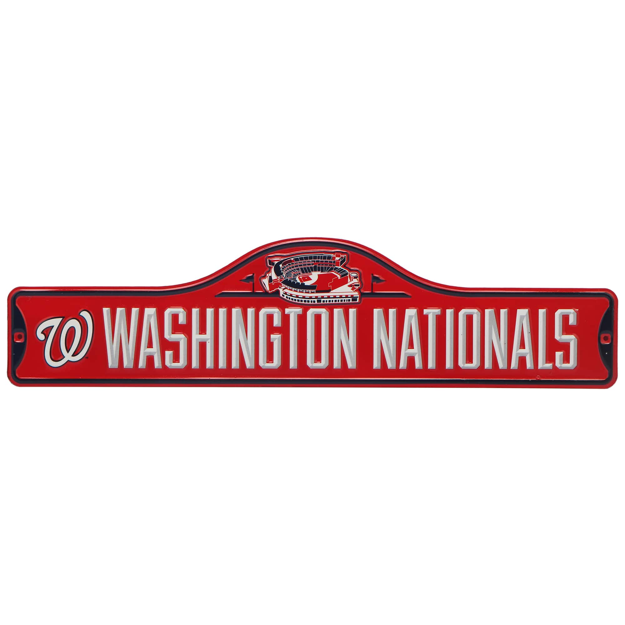 Open Road Brands - Washington Nationals 5'' x 20'' Metal Street Sign - Multicolor