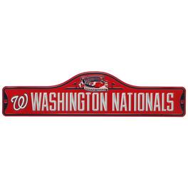 Open Road Brands - Washington Nationals 5'' x 20'' Metal Street Sign - Multicolor