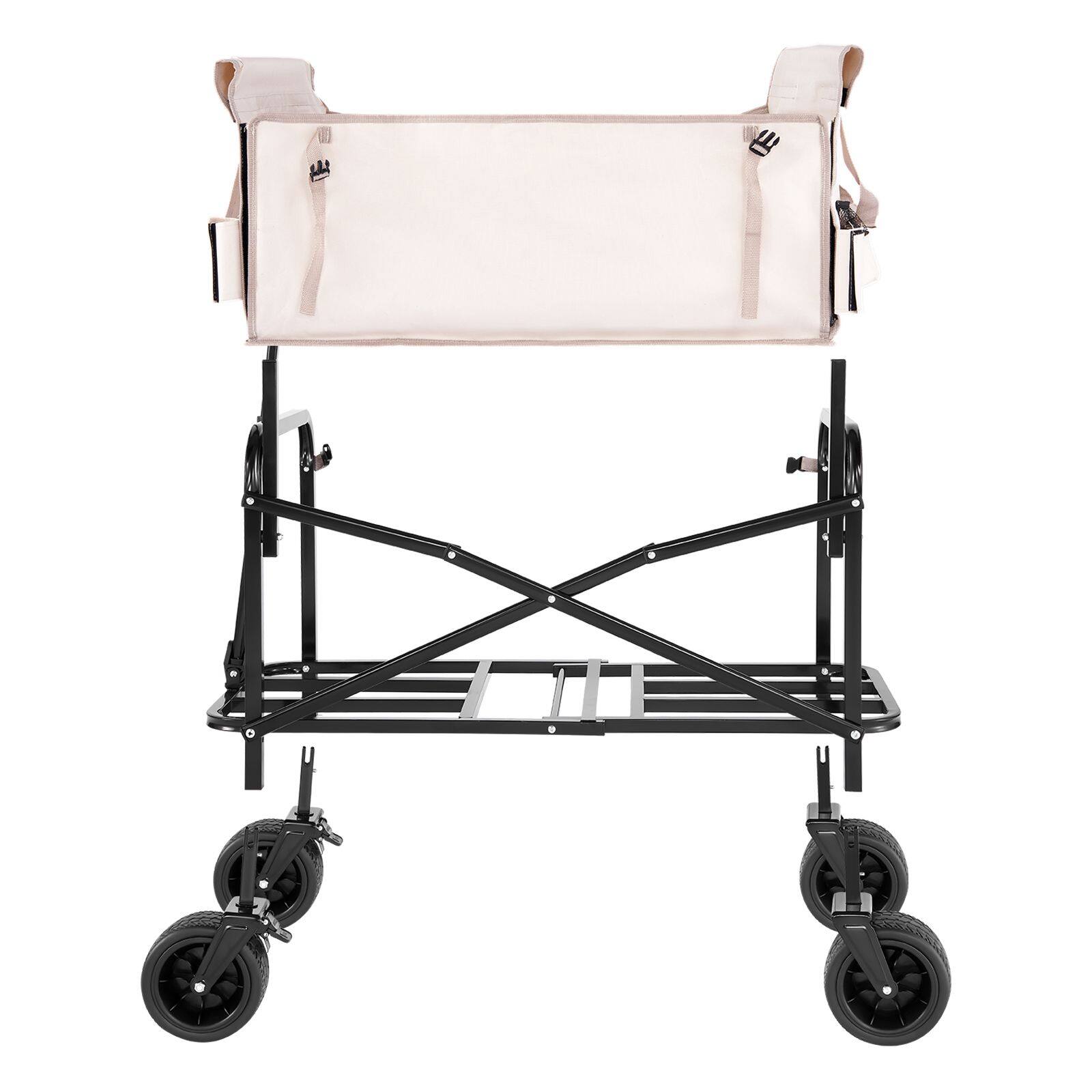 Alt View 3. Loheer - Loheer Collapsible Folding Wagon 550lb Load 220L 2 in 1 Utility Cart Converts to Bench for Camping Gardening Groceries.