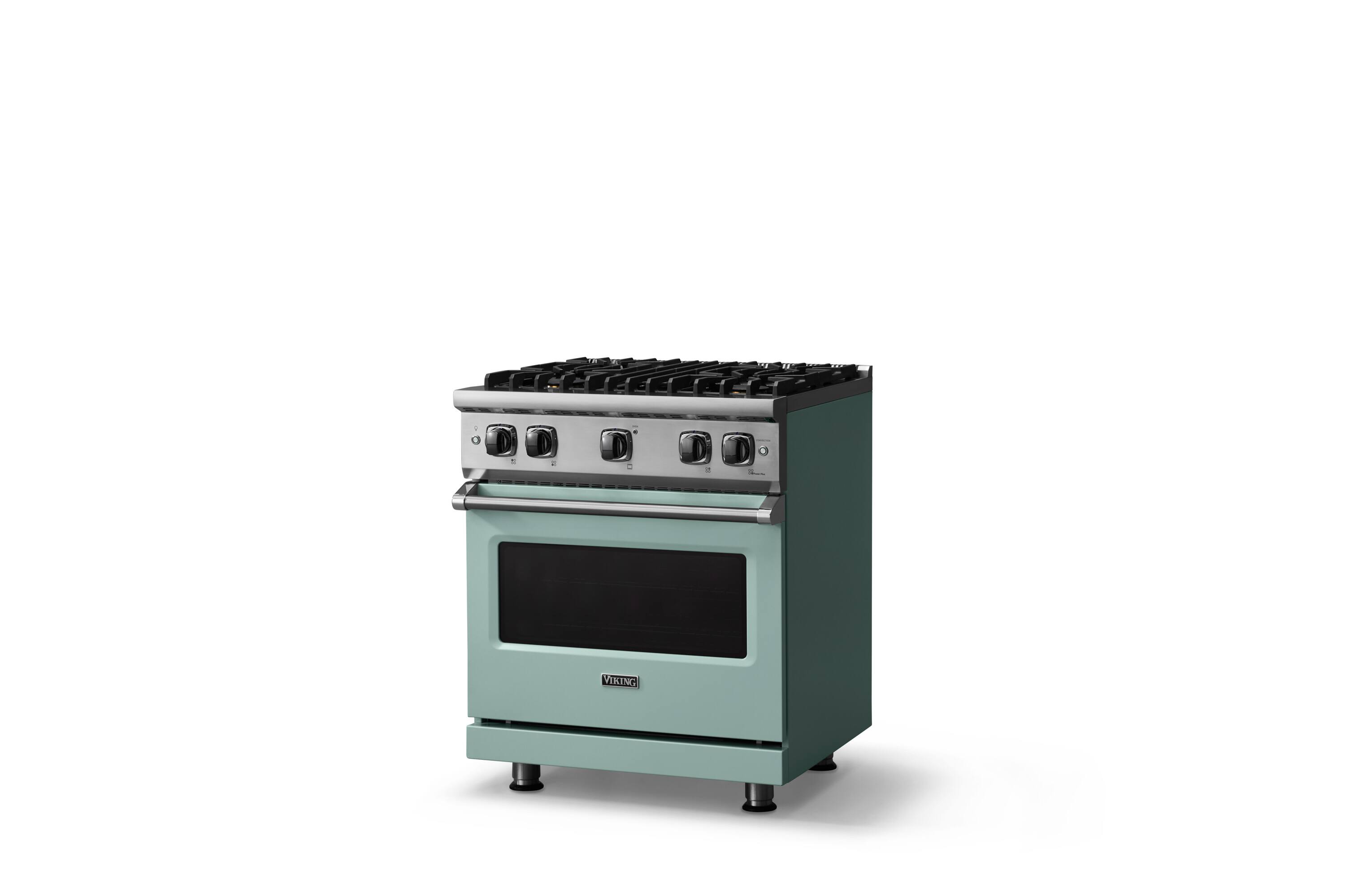 Angle. Viking - 5-Series Gas Sealed Burner Range - Splash.