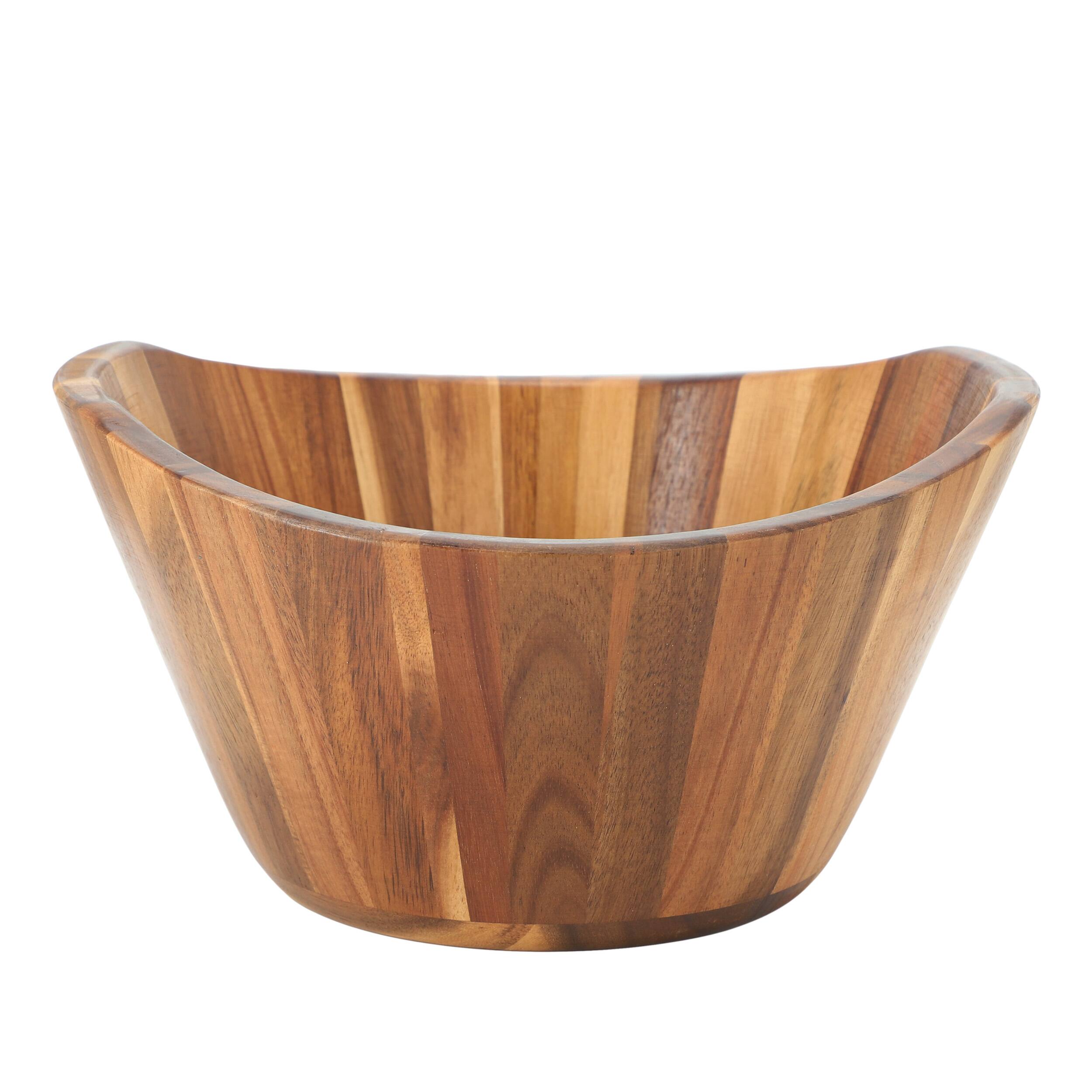 Alt View 1. MegaChef - MegaChef 11.75 Inch Acacia Wood Deep Salad Bowl - Brown.