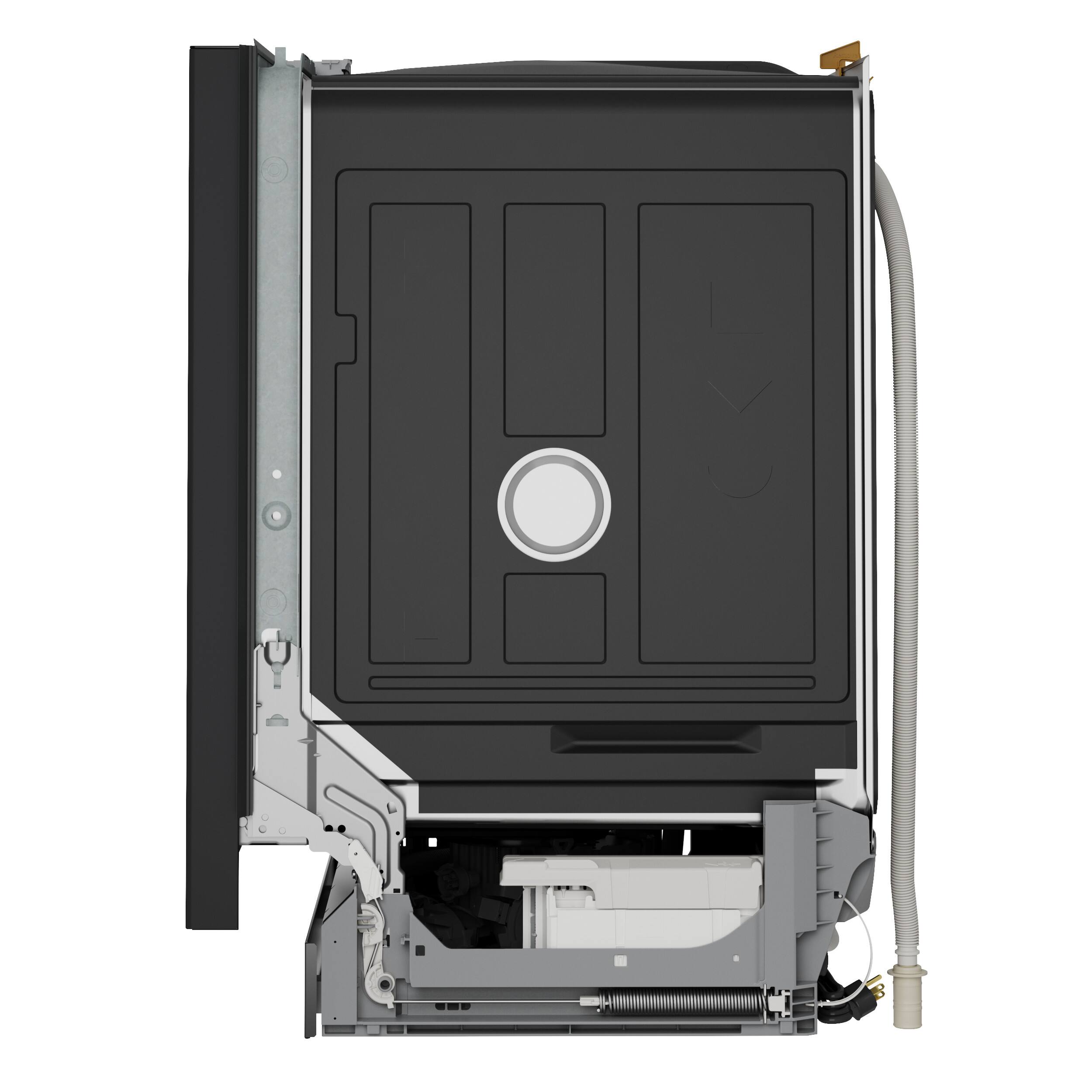 Left. Bosch - 300 Series 24" Top Control Smart Built-In Tub Dishwasher with 3rd Rack and Zone Wash, 46 dBA - Black.