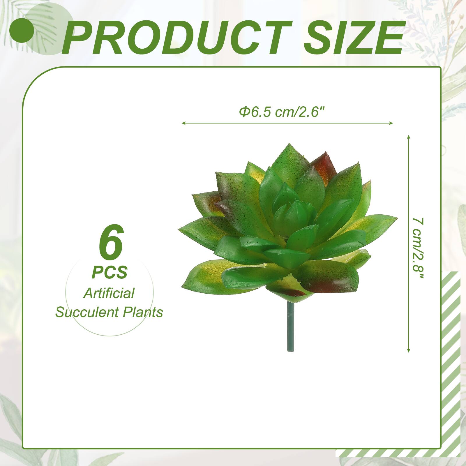 Unique Bargains Artificial Succulent Plants 6pcs Small Realistic Fake ...