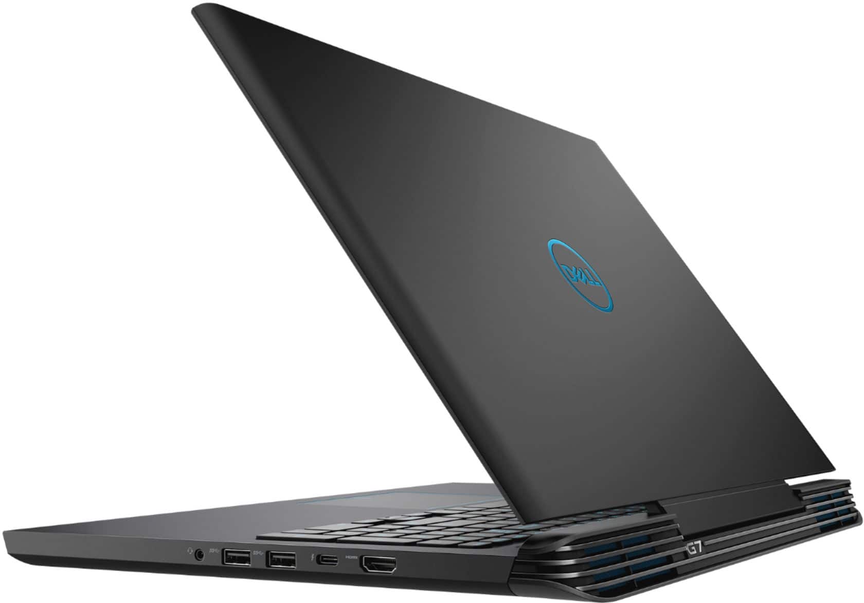 Alt View 1. Dell - G7 15.6" Gaming Laptop - Intel Core i7- 16GB Memory - NVIDIA GeForce GTX 1060 - 128GB Solid State Drive + 1TB Hard Drive - Licorice Black.