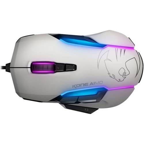 Best Buy Roccat Kone Aimo Usb Optical Gaming Mouse White Roc 11 815 We