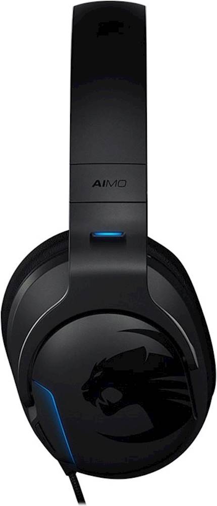 Angle View: ROCCAT - Khan AIMO RGB Wired Hi-Res 7.1 Surround Sound Gaming Headset - Black