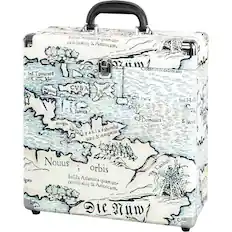 Front. Victrola - Storage Case for Vinyl Turntable Records - Map.