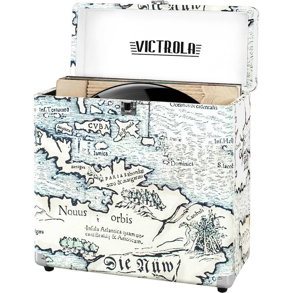 Alt View 11. Victrola - Storage Case for Vinyl Turntable Records - Map.