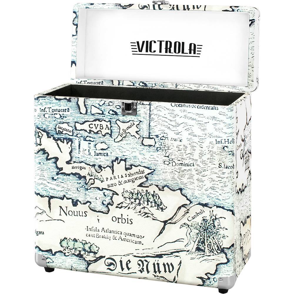 Alt View 12. Victrola - Storage Case for Vinyl Turntable Records - Map.