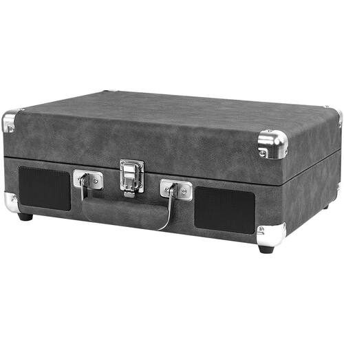 Victrola The Journey Bluetooth Suitcase Record Player with 3-speed Turntable (Gray)
