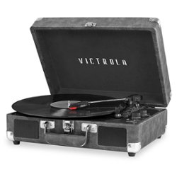 Victrola - Bluetooth Stereo Turntable - Gray - Front_Zoom