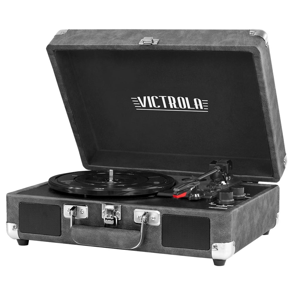 Alt View 11. Victrola - Bluetooth Stereo Turntable - Gray.