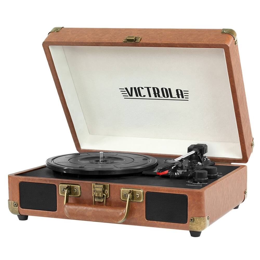 Alt View 11. Victrola - Bluetooth Stereo Turntable - Brown.
