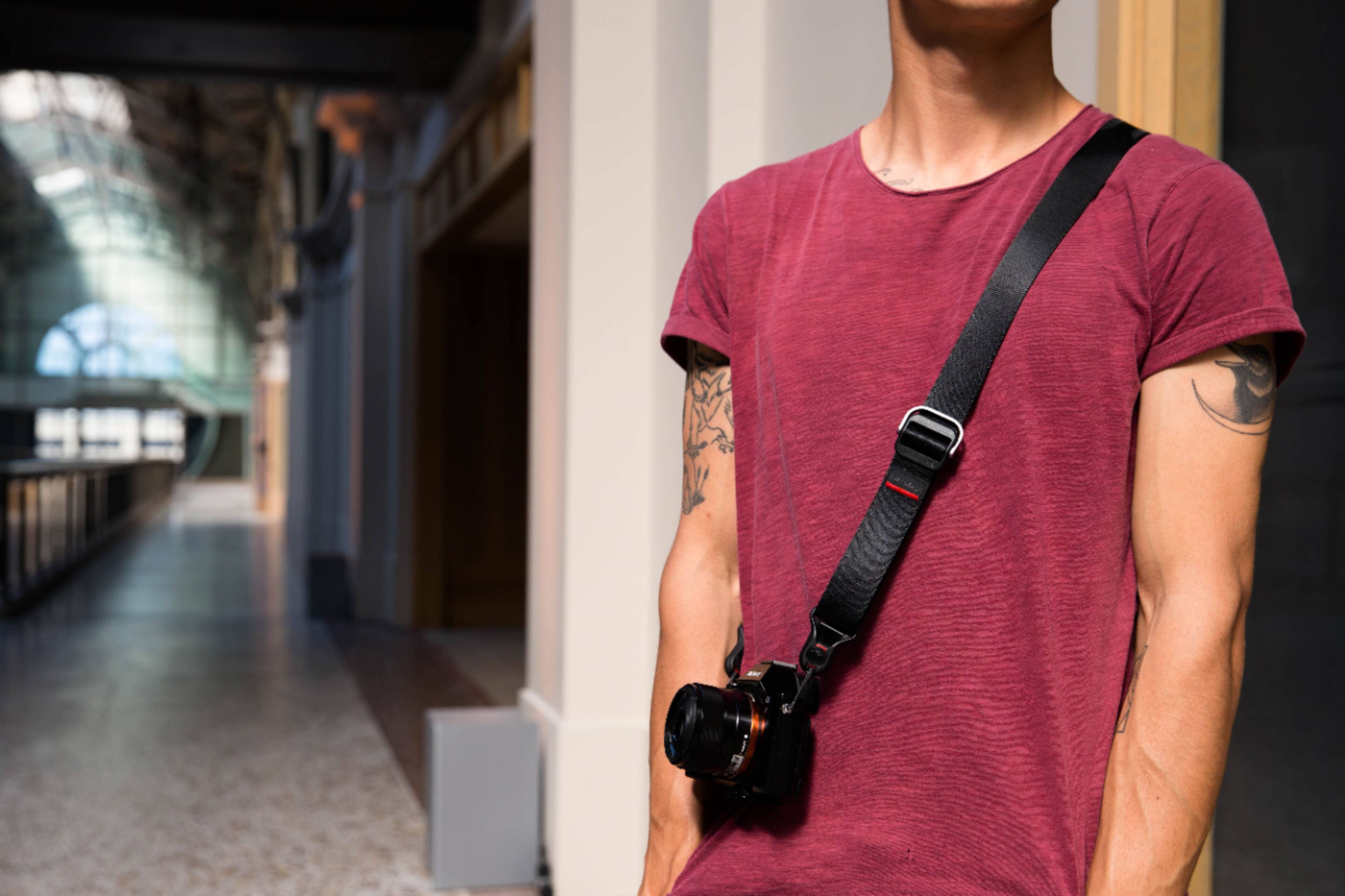 Alt View 11. Peak Design - Slide Lite Camera Strap - Black.