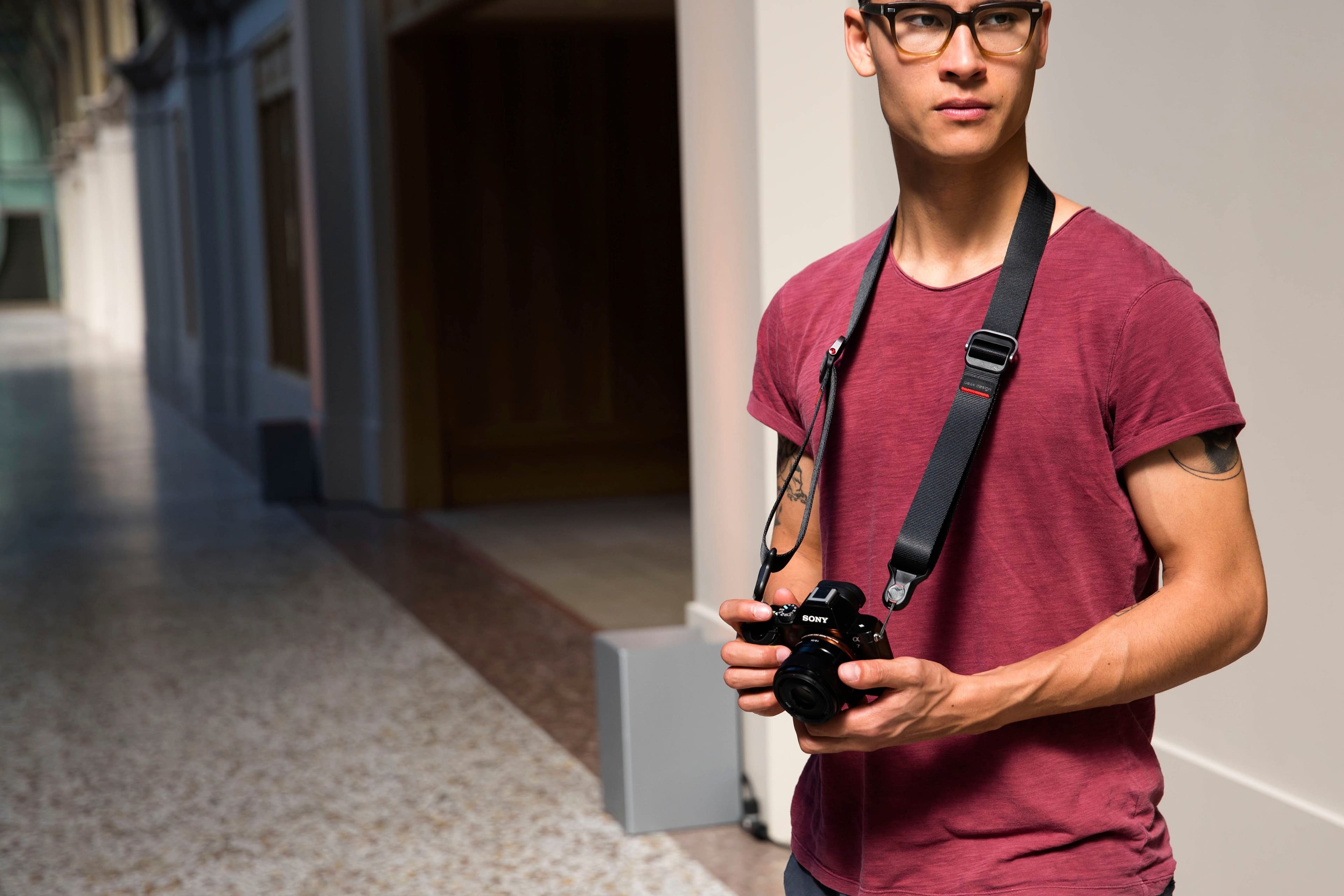 Alt View 19. Peak Design - Slide Lite Camera Strap - Black.