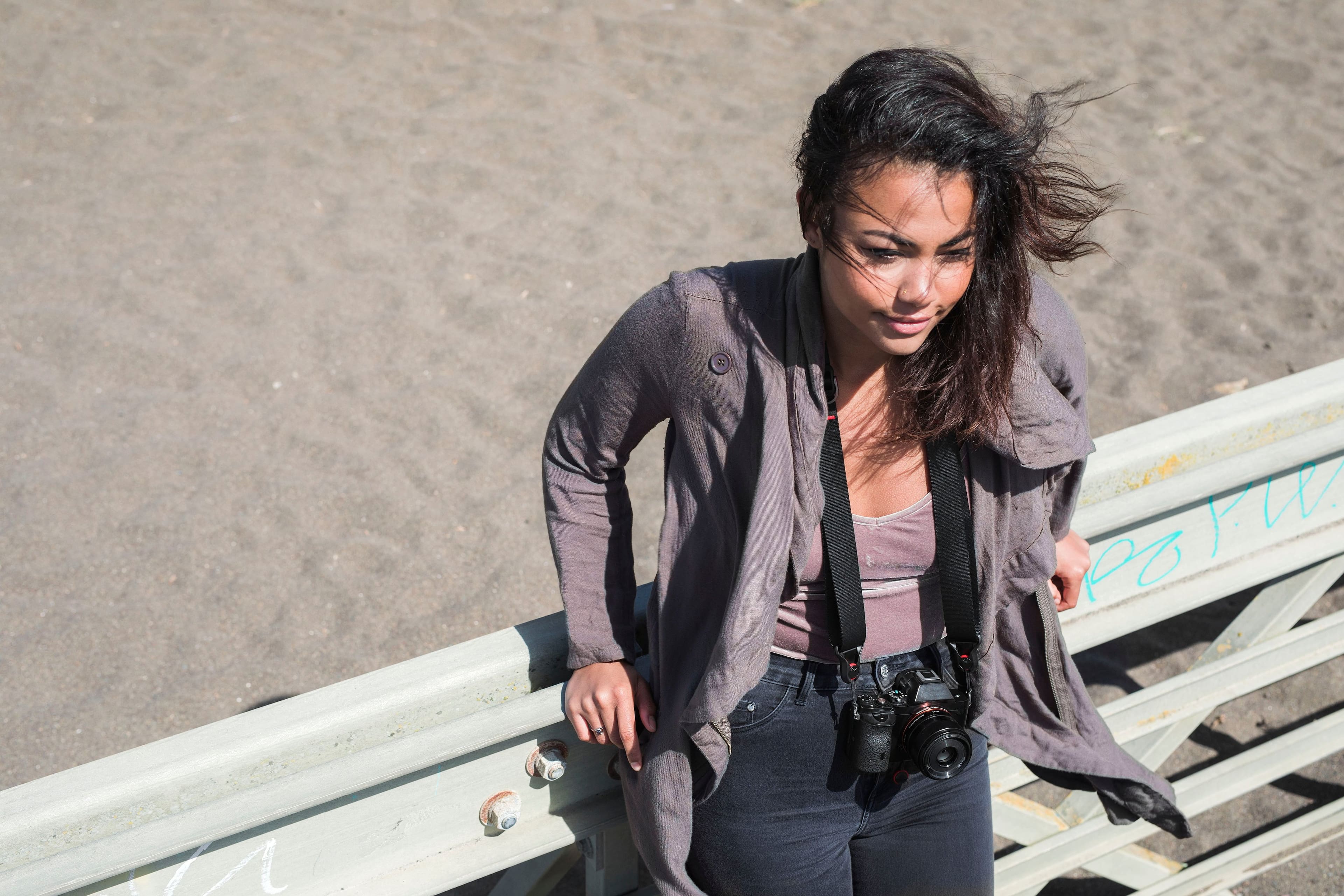 Alt View 21. Peak Design - Slide Lite Camera Strap - Black.