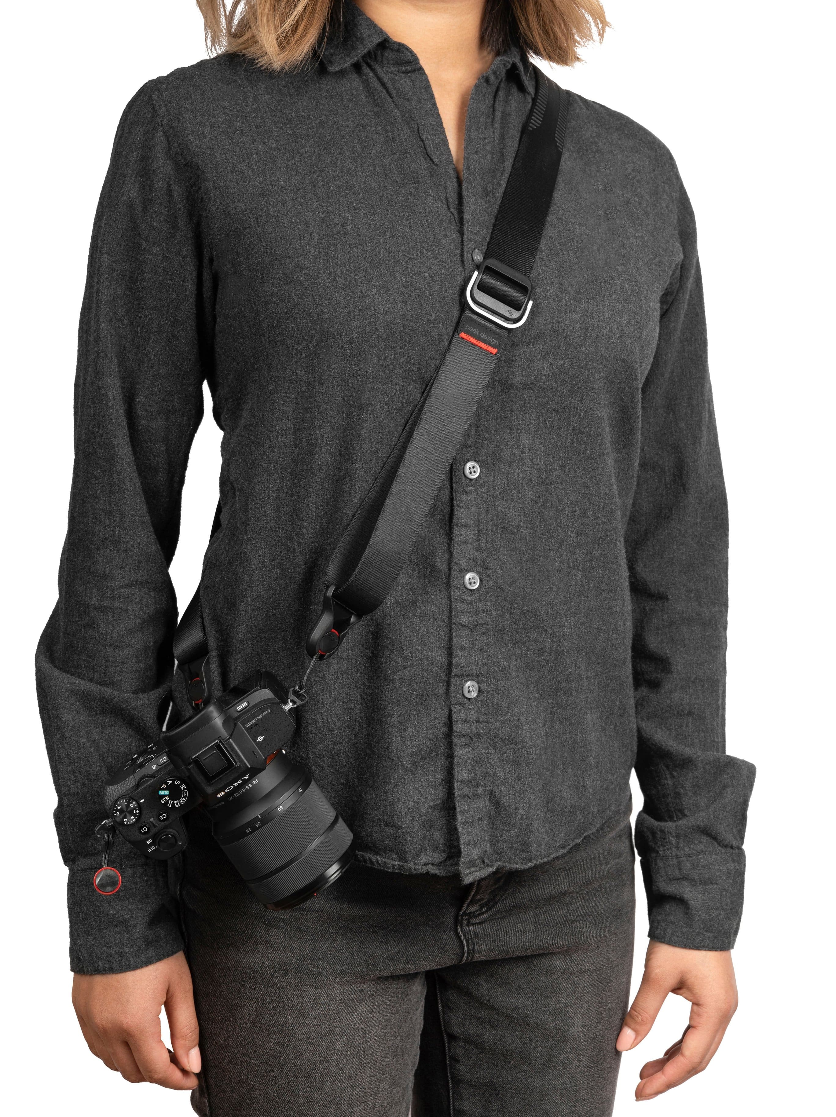 Alt View 15. Peak Design - Slide Lite Camera Strap - Black.