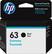 Front. HP - 63 Economy Capacity - Black Ink Cartridge - Black.