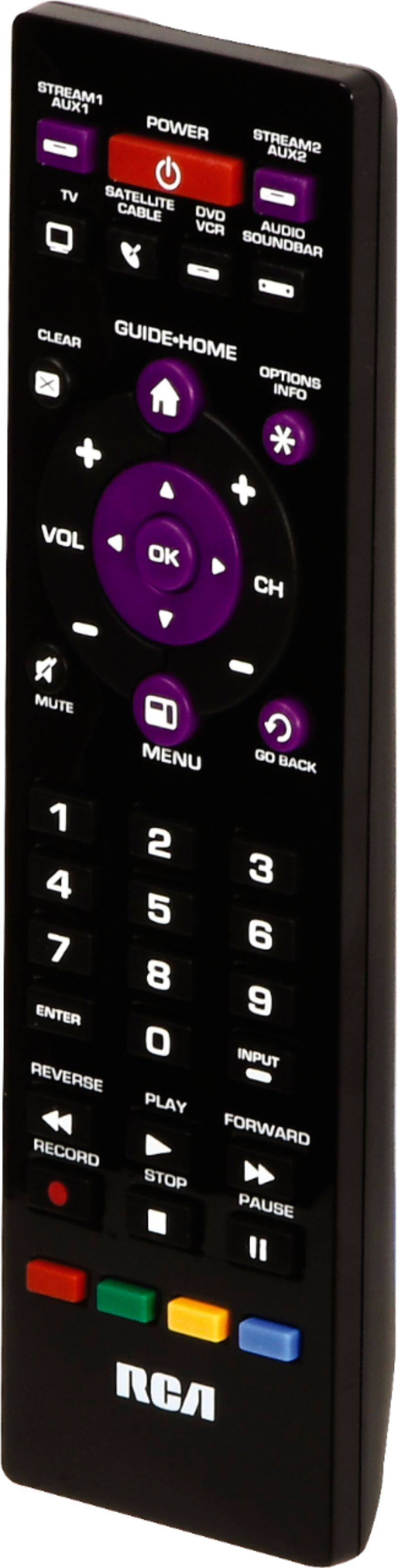 Left. RCA - 6-Device Universal Remote - Black.