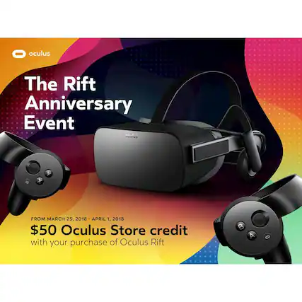 Front. Oculus - $50 Oculus Store Credit.