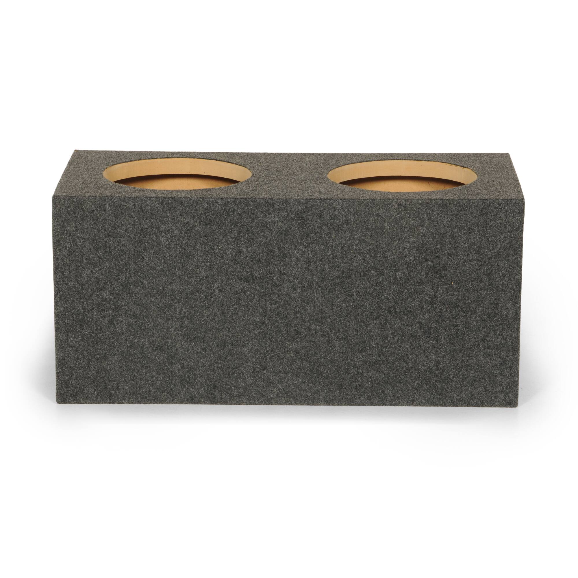 Alt View 3. QPower - QPower 10" Heavy-Duty Dual Sealed Vehicle Subwoofer Enclosure Woofer Box, Gray.