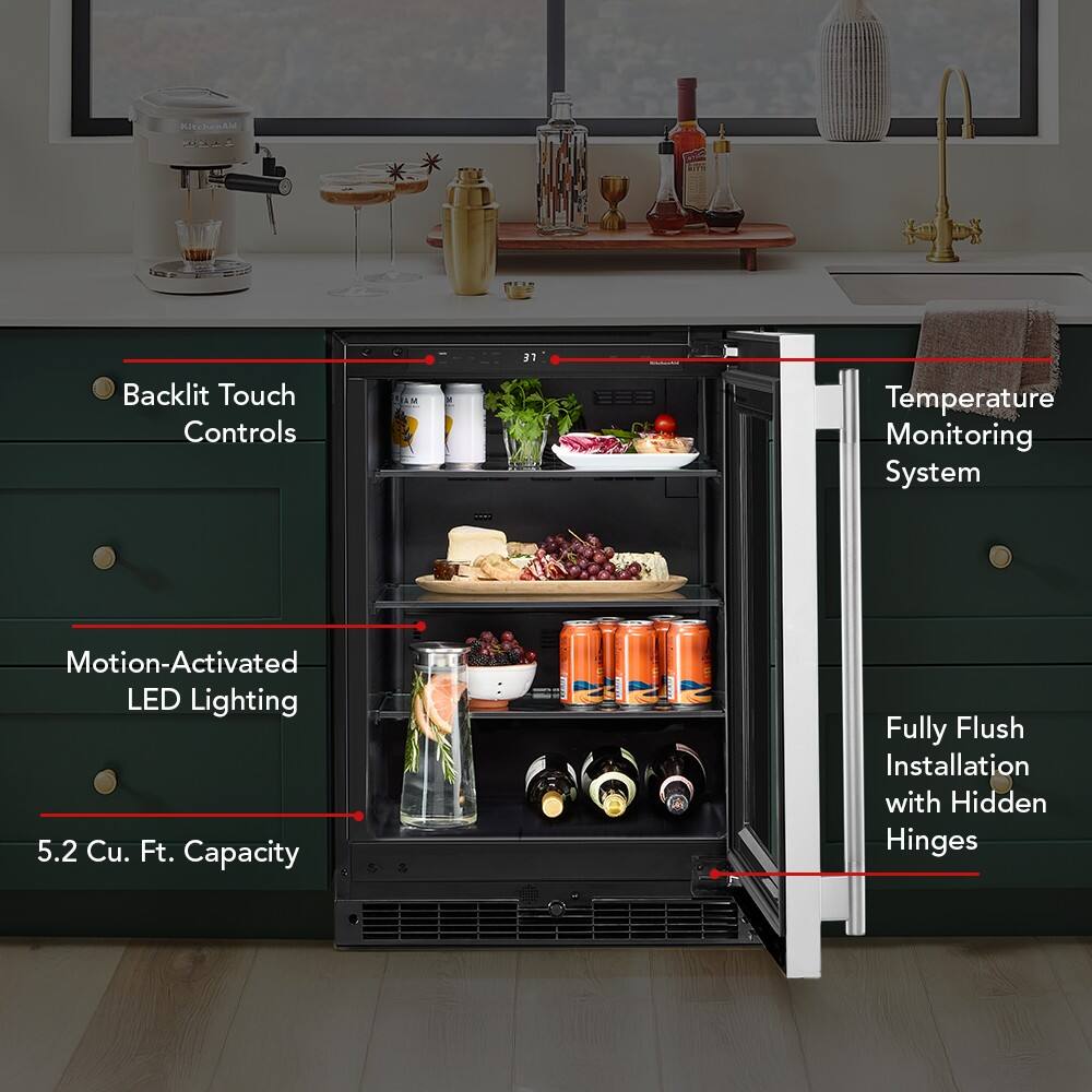 - Backlit Touch Controls
- Temperature Monitoring System
- Motion-Activated LED Lighting
- 5.2 Cu. Ft. Capacity
- Fully Flush Installation with Hidden Hinges