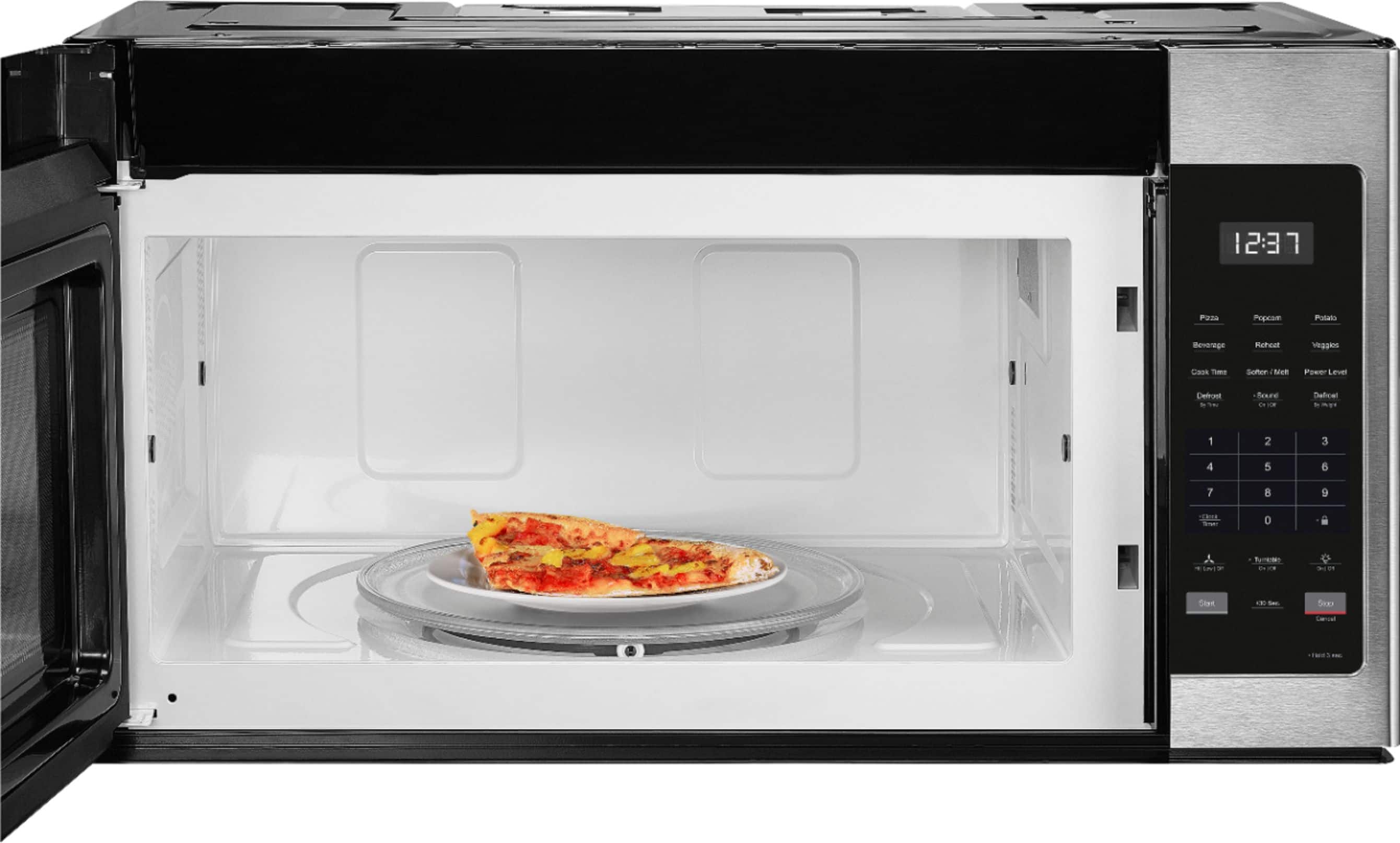 Alt View 13. Insignia™ - 1.6 Cu. Ft. Over-the-Range Microwave - Stainless Steel.