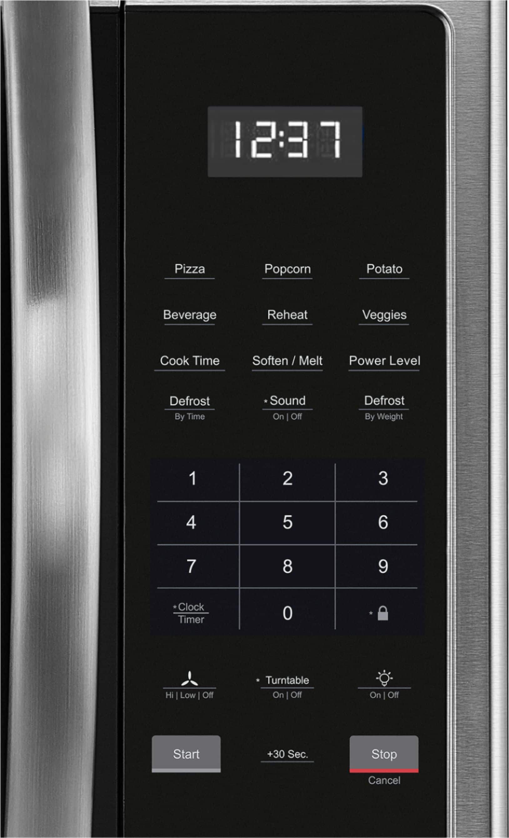 Alt View 14. Insignia™ - 1.6 Cu. Ft. Over-the-Range Microwave - Stainless Steel.