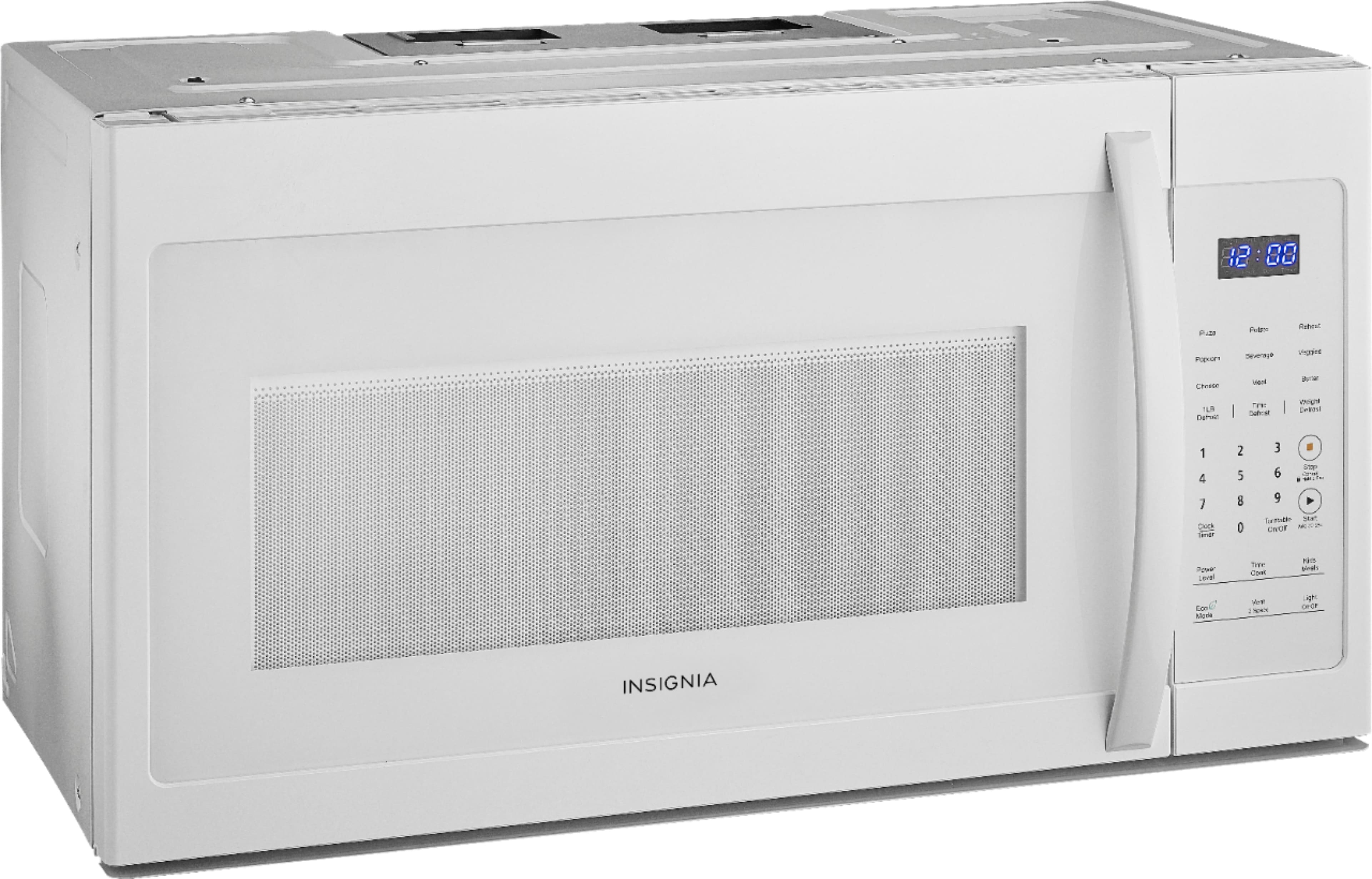 Angle. Insignia™ - 1.6 Cu. Ft. Over-the-Range Microwave - White.