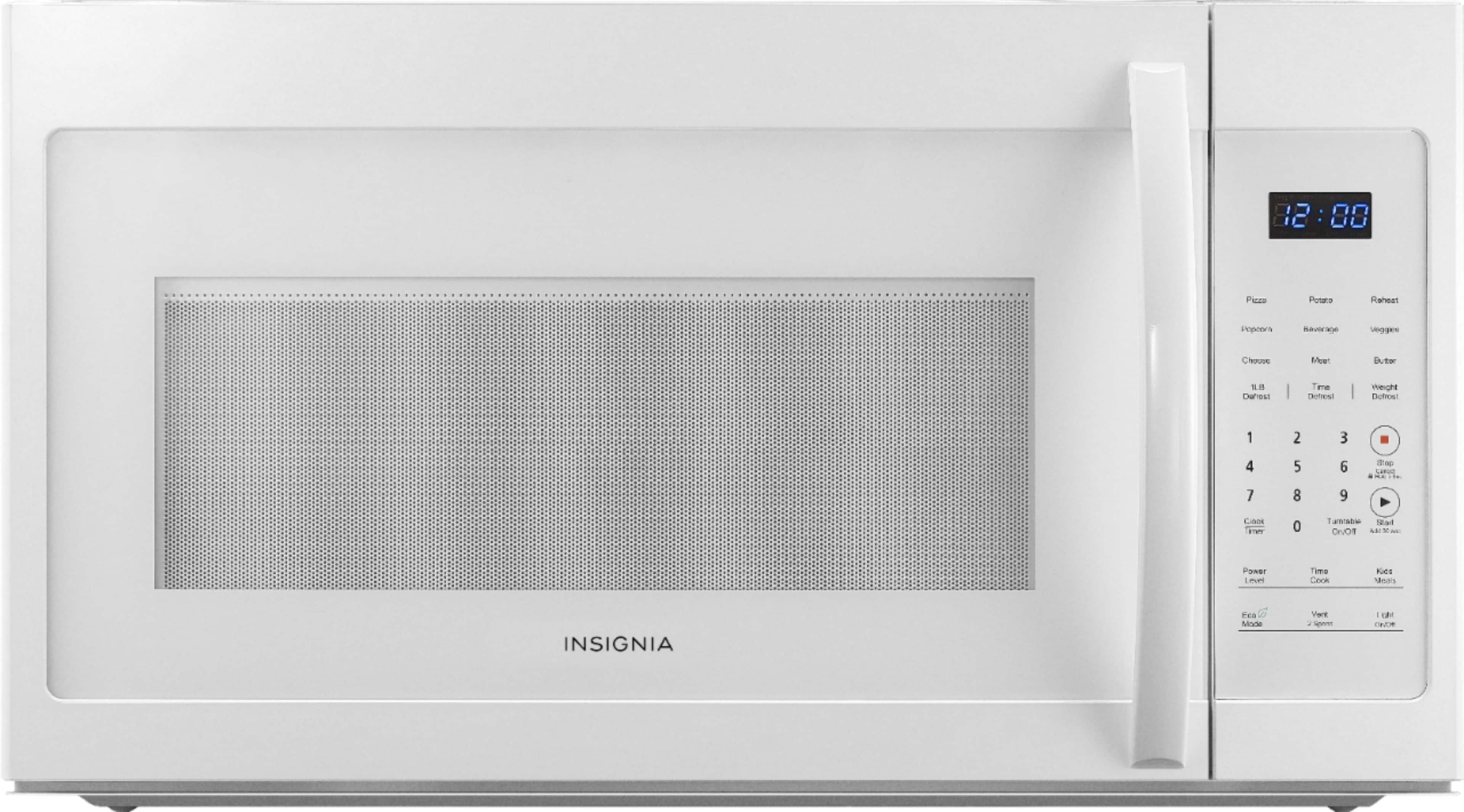 Front. Insignia™ - 1.6 Cu. Ft. Over-the-Range Microwave - White.