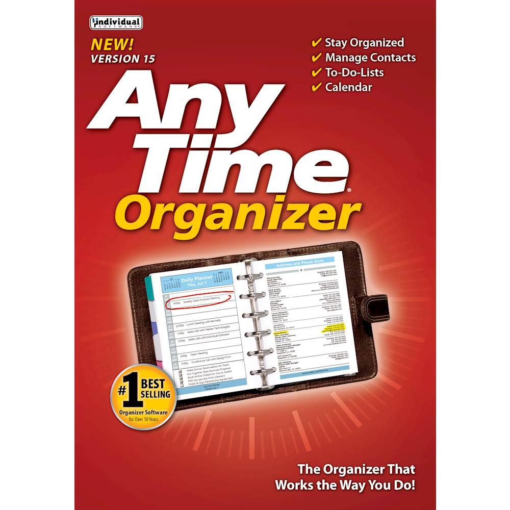 Front. Individual Software - AnyTime Organizer Standard 15.