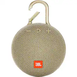 JBL - Clip 3 Portable Bluetooth Speaker - Desert Sand