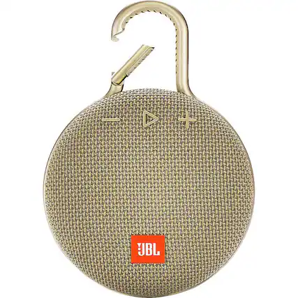 Front. JBL - Clip 3 Portable Bluetooth Speaker - Desert Sand.