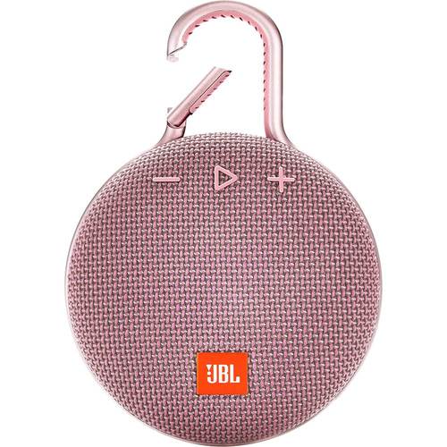 JBL - Clip 3 Portable Bluetooth Speaker - Dusty Pink