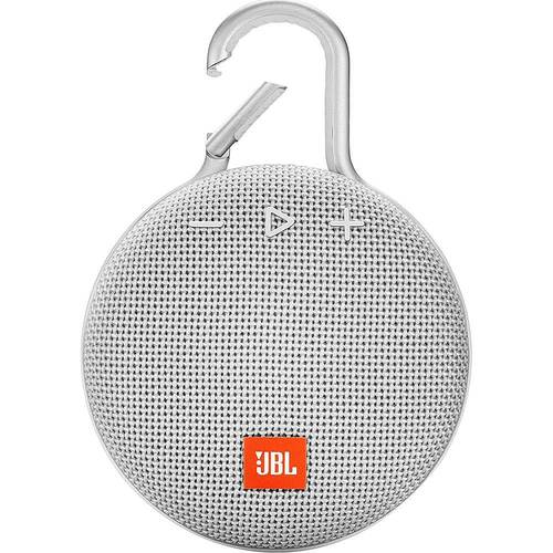 JBL - Clip 3 Portable Bluetooth Speaker - Steel White