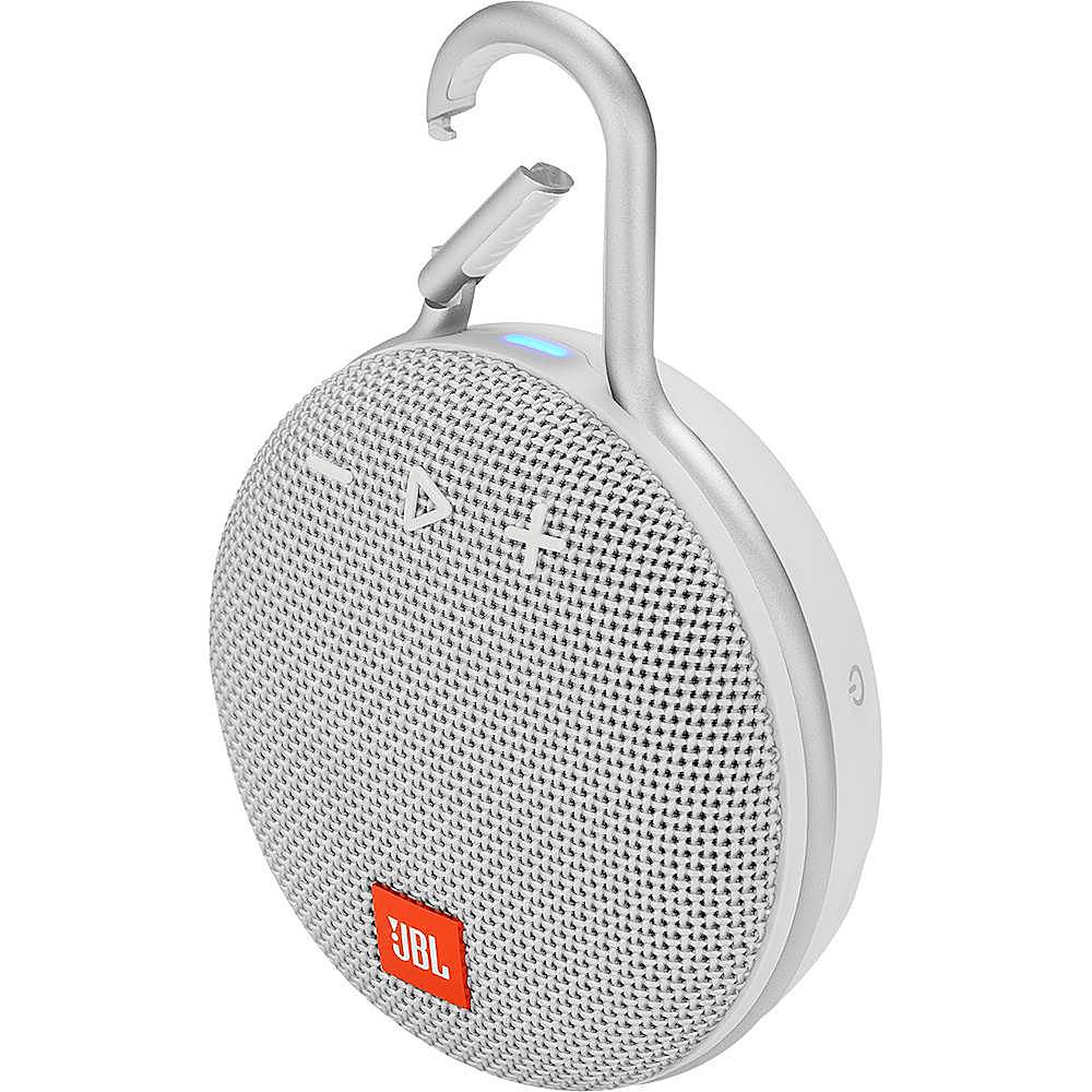 Best Buy: JBL Clip 3 Portable Bluetooth Speaker Steel White JBLCLIP3WHT