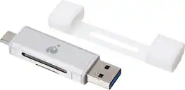 IOGEAR - USB Type-C Duo Card Reader/Writer - Silver
