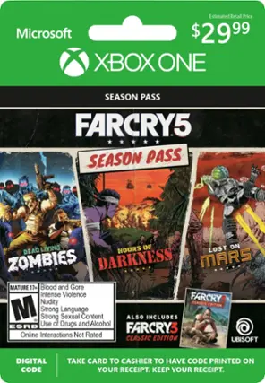 Front. Ubisoft - Far Cry 5 Season Pass. - M (Mature 17+)