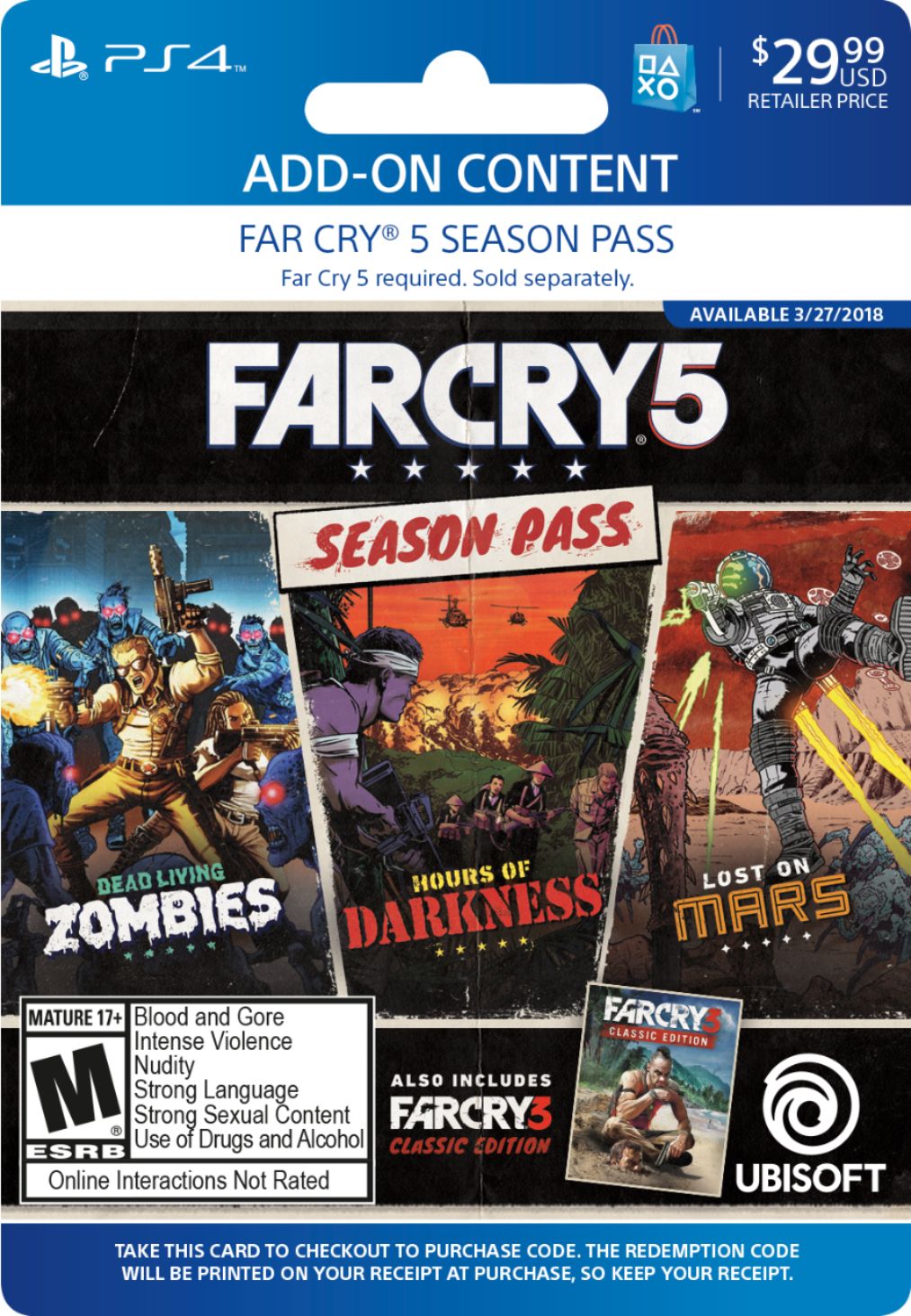 Far Cry 3 Classic Edition (PlayStation 4, 2018) for sale online
